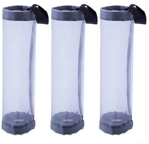 Lot de 3 supports muraux pour sacs poubelle pour garder votre espace de cuisine organisé (gris)