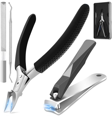 HEYMKGO Tagliaunghie Piedi Tronchesino Unghie Piedi Affilato Taglia Unghie Per Piedi Taglia Unghie in Acciaio Inossidabile Lima per Unghie Tronchesino Unghie per Incarnite Tagliaunghie per Anziani