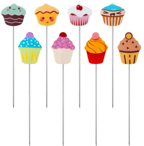Bofanze 8 Stück Kuchentester Edelstahl Kuchentester Nadel Wiederverwendbare Kuchen Tester Nadel Kuchen Zubehör Praktische Kuchentester Spießnadeln für Küchen, Muffin,Cupcake, Tägliche Backwaren