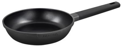 NERTHUS FIH 1562 – Padella in Alluminio Fuso con Rivestimento Antiaderente Quantanium – Adatta per Induzione, Gas e Vetroceramica – Manico Ergonomico Resistente al Calore
