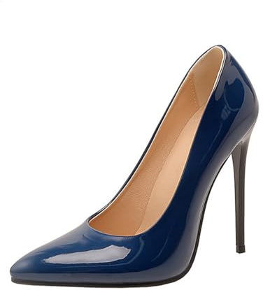 DZBERH Candy Color Pointed Pumps Women's High Heels Stilettos Solid Color Slip-On Heel höjd 12 cm Leisure och underhållning pendling