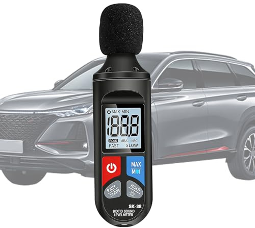 Decibel Schallpegelmesser - Tragbarer Geräuschprüfer 30-130 dB | Präziser Schallpegelmesser für die Nachbarschaft 'Autobahn der Automobilfabrik' Home Office | Genauigkeit der