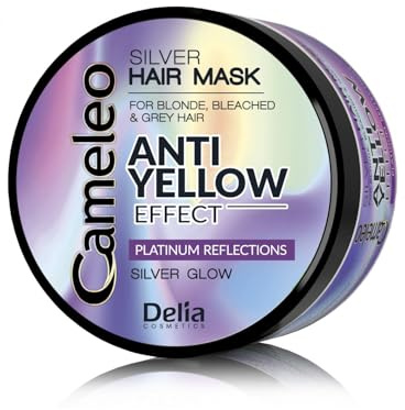 Cameleo – silvertoningsmask – ingen gul-effekt – lila behandling och färgskydd för blont, gråvitt hår – platina-toner – UV-skydd – inga parabener – 200 ml