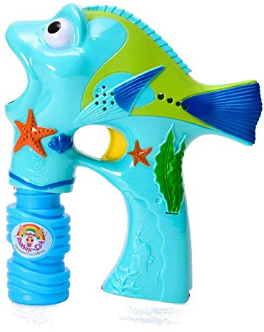 Fisch Seifenblasenpistole mit Licht und Sound in türkis - Fishy Seifenblasen Pistole