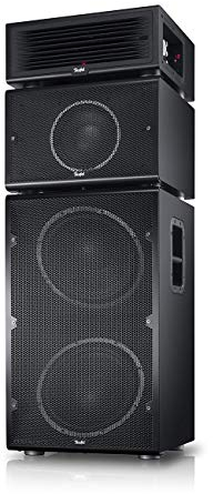 Teufel Power HiFi Modulares Bluetooth Lautsprecher-System, DJ-Beschallungsanlage, 440 W, Umfangreiche Anschlüsse, 2 Subwoofers, Konzerterlebnis ins Wohnzimmer - Schwarz