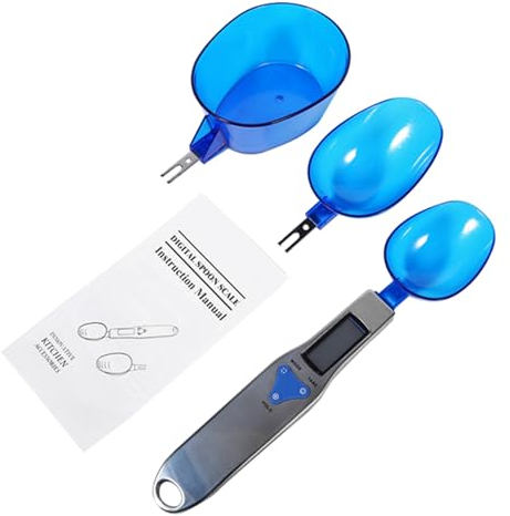 Scalev de cuchara, Akozon Precisión electrónica digital Cuchara de báscula Peso 500/0.1g Herramienta de medición de básculas de cocina