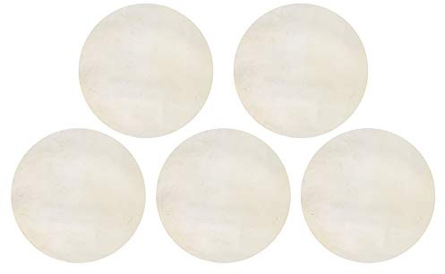 BQLZR Trommelfelle für Bongo-Trommel, 35 cm Durchmesser, Beige, 5 Stück