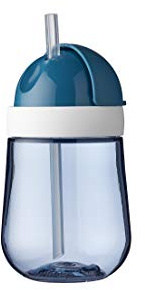 Mepal – Strohhalmbecher Mio – Kleinkind Strohhalm Becher ab 9 Monaten – Auslaufsichere Trinkflasche für Kleinkinder- Spülmaschinengeeignet & BPA frei – 300ml – Deep blue