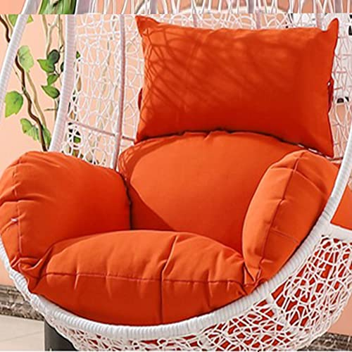 Yadlan Sitzkissen HäNgesessel Outdoor, Sitzkissen HäNgesessel Indoor Korb Kissen XXL, Waschbar Wasserdicht Auflagen & Polster für Schwingsessel, 22cm Ultra Dick Anti-Verformung Orange