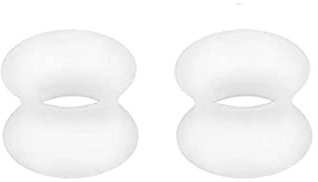Homxi 2er Set Ohr Tunnel 10mm Set,Tunnels Silikon 00G Ohrringe Plug Herren Hoop Set Tunnel Weiß