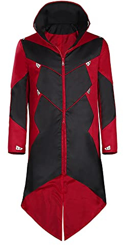 TENZHVXI Anime Dr. Egg Cosplay Kostüm Robotnik Rote Jacke Mantel Rollenspiel Halloween Party Outfits für Männer