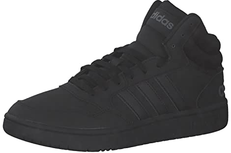 adidas Herren Hoops 3 Lifestyle Basketball Mid Classic Shoes Schuhe, Core Black/Core Black/Grey Six, 44 2/3 EU