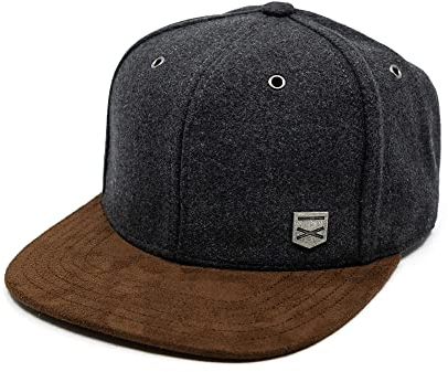Hand und Feuer Snapback Cap Casual Business Dunkelgrau Filz XL