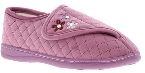Dr Keller & Dunlop Womens Slippers Ladies Orthopaedic Wide Fit Warm Lined Shoes Winter Slipper Adjustable Touch Fastening Slip On Comfy Warm Lined Classic Soft Mule Closed Toe Fluffy Casual Shu