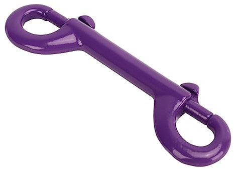 HEEPDD Doppelter Karabiner mit Seitlichem Bolzen, Breite Anwendung, Federbelasteter Doppelbolzen für den Bauernhof (Lila)
