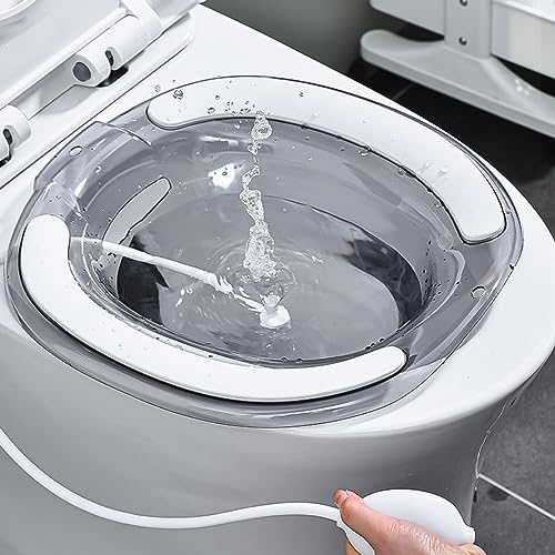 Sitzbadewanne, Pflegebecken für Schwangere, Badewanne, tragbares Bidet, Sitzbad, Sitzbadewanne über der Toilette, persönliche Wasch-Bidetschüssel für Hämorrhoiden-/Dammbehandlung, Vermeiden Sie H