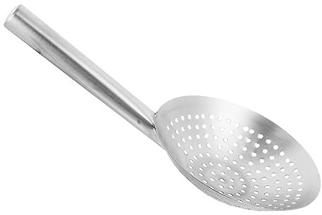PRETYZOOM Colino Filtrante in Acciaio Resistente Manico Mestolo Schiumarola Per Friggere e Preparare Verdure in Cucina