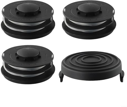 Emiif Spulenkappe + 3 Spulenschnur-Ersatz für Einhell CG-ET 4530 RTV 400, RTV 550, RTV 550/1 Elektro-Rasentrimmer, 1570132944