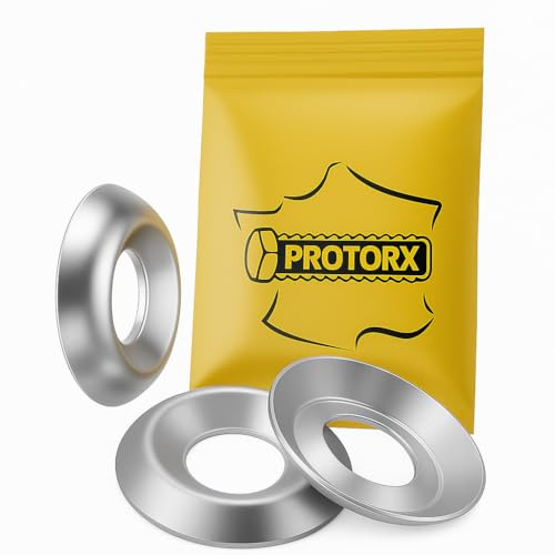 Rondelle Fraisée M5 : 50 Pièces Inox | Rondelle Cuvette Creuse pour Vis Tete Fraisee Ecrou | Rondelles Metal Fraisee Cuvette Emboutie Acier A2 - NFE 27619 | Rondelles PROTORX