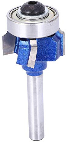 Fresa de Madera, Fresa de Borde Redondo de 8 Mm, Broca de Enrutador de Carburo Cementado de Precisión de Corte Afilado con Máquinas CNC (Cuchillo para cantear de cuatro hojas 8XR3)