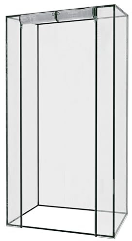 Serra Per Orto Senza Ripiani Struttura Metallo Verniciato Giardino Terrazzo Balcone Telo Trasparente In PVC Porta Avvolgibile Protezione Piante Giardinaggio Apertura A Cerniera (95 x 70 x 190 cm)