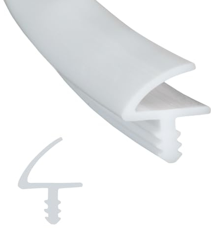 Inscrip Türdichtung, Zimmertürdichtung, Türdichtung Dichtprofil Für Holztür Zarge Zargendichtung, Innentürdichtung zur Schalldämmung und Kollisionsvermeidung,für 3.3mm Nut und 11mm Falz (Weiß, 10M)