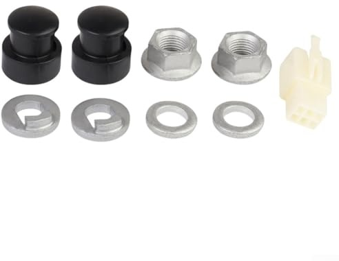 1 Set E-Bike Hub Motor Nuts Bike Safety Washers Electric Bicycle Wheel Lock Nuts Motor Axle Bolt Screw For E-bike Hub Motors(14mm front)
