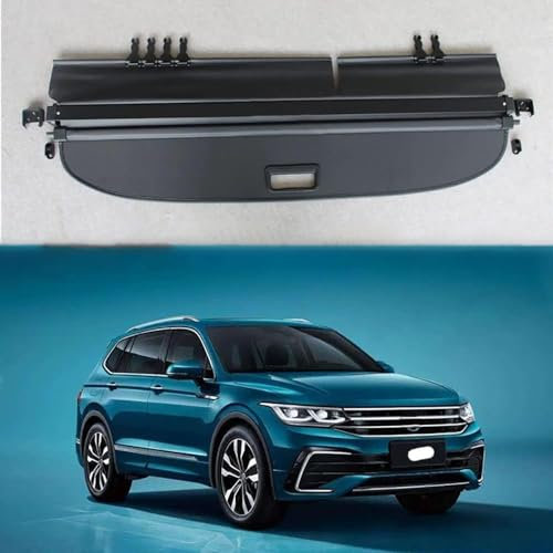 YYATT Auto Einziehbarer Laderaumabdeckung für VW Tiguan 2017-2022, Frachtabdeckungen Schutz Der Privatsphäre Abdeckung Hutablage Cargo Cover