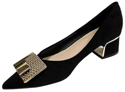 Escarpins pour femme - Chaussures de soirée Stiletto - Chaussures de soirée - Chaussures de mariage - Élégantes et confortables - Chaussures à talons hauts - Cuir synthétique - Ballerine, Noir , 40 EU