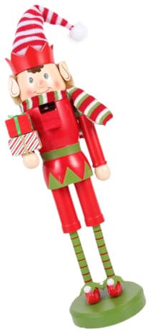 KONTONTY Adorno de Cascanueces Mini Interior Mesa de Cascanueces Navidad el Fiesta Etiqueta Marrón muñeca de Navidad de de Madera