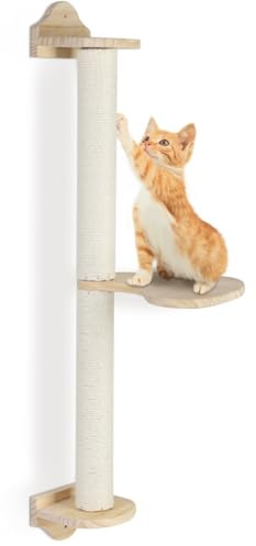 Funabridge 2 Stück Sisal-Kratzbäume zur Wandmontage, Hanfseil für Kätzchen, Katzenspielplatz, Kletterspielzeug