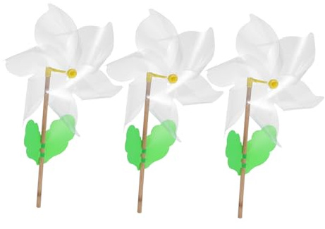 DOITOOL 3pièces Moulins à Vent à Monter Soi-même pour Garçon Fille Kit de Loisirs Créatifs avec Moulins à Vent Vierges pour Dessiner et Décorer Plein Air