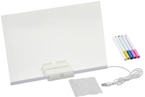 Pizarra Luminosa LED para Niños | Tablero Luminoso Para Pintar - Material Educativo de Dibujo, Juego de Viaje para Niños y Niñas en Casa o Escuela