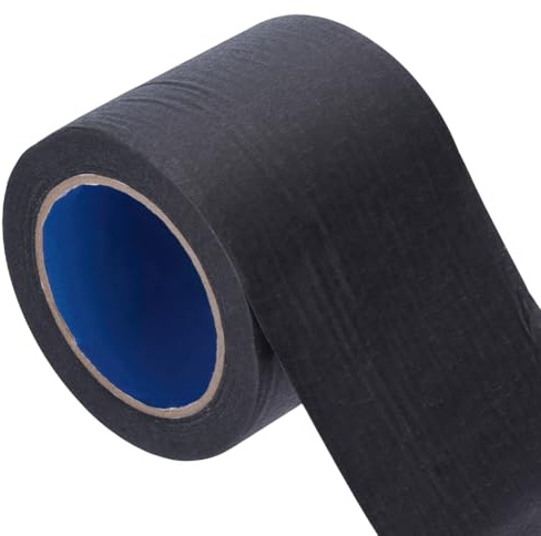 INFUNLY Ruban de peintre noir de 10,2 cm x 49,7 m de large, ruban de masquage noir multi-usage pour les bords de peinture, les plafonds, la peinture sans résidus, pour emballage, automobile, maison