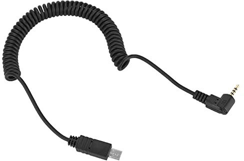 Tbest 2.5mm S2 Camera Shutter Remote Control Trigger Cable Compatible with A7 A7R A7S A7M2 A3000 A5000 A6000 HX300 RX1R RX10 RX100II A58 NEX3NL and Meyin Controllers Black