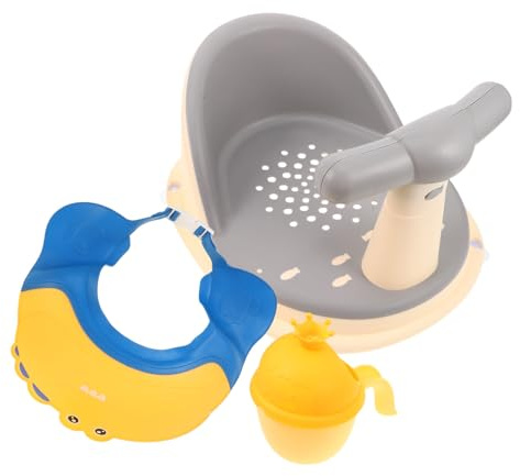 CORHAD Siège de Bain Garçon Fille Antidérapant Chaise de Nés et Tout-petits Support Sûr et Confortable pour Bain Assis Léger et Facile à Nettoyer Polyvalente pour Garçon Fille