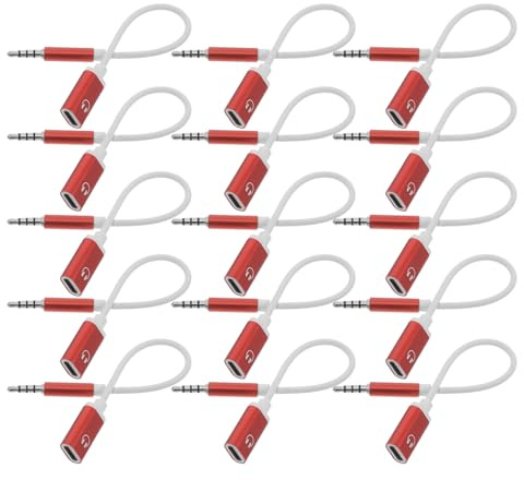 CONGARTENO 15 Pièces Adaptateur Jack Casque Mâle vers Type-c Femelle Câble Audio USB C Auxiliaire Compatible Ordinateurs Portables Smartphones