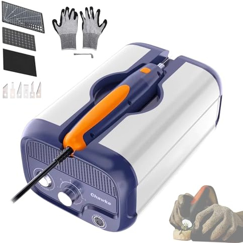 Coltello da taglio a ultrasuoni professionale da 65 W, coltello da taglio a ultrasuoni da 40 kHz con 5 lame di ricambio, regolazione a 5 velocità, strumento di taglio a vibrazione portatile