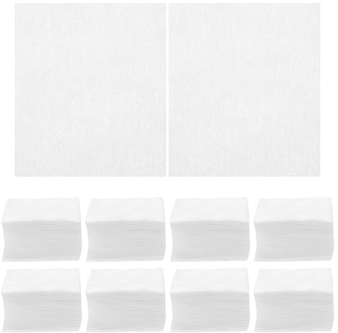 Angoily 1200 Stück Einweg Reinigungstücher aus Vliesstoff Dünne Weiße Wattepads für Gesichtsreinigung und Nagellackentfernung Weiche Make Up Entferner Pads für Empfindliche Haut