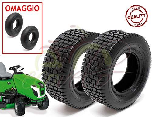 Union 2 Pneus + 2 Chambres à air 13 x 5.00-6 Renforcé pour Tracteur Tondeuse Pneus Pneus Jardinage Garden