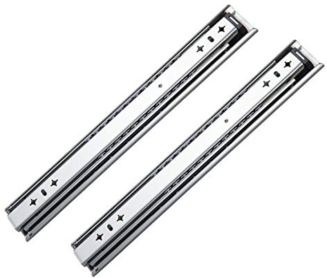 1 Pair Ball Bearing Side Mount Heavy Duty Drawer Runners,3-Section Full Extension Drawer Slides,Load-Bearing 120kg,for Toolboxes,Industrial,Vehicles,Stair Shoe Cabinet (26in/650mm)