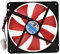 Ventilador de enfriamiento de bajo Ruido de 140 mm para enfriamiento de computadora, Ventilador de enfriamiento de Caja de PC DC 12V 2300RPM (Negro + Rojo)