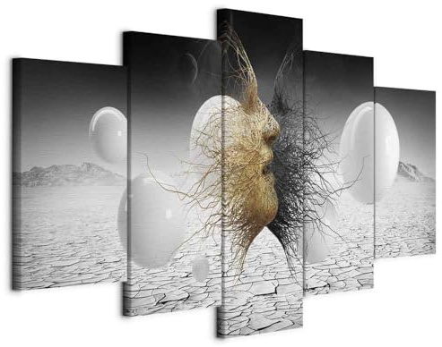 murando - Panneau Acoustique Mural, Tableau Décoration Abstrait 200x100 cm | Mousse Acoustique - 2,6 cm, Réduit les échos la chambre, Décoration Murale Moderne 2-en-1, Toile tendue sur châssis en Bois