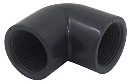 Codo roscado pvc manguito 90 grados 2x roscado hembra adaptador racor agua conector tuberia riego racor agricola piscina (1-1/2 pulgada - rosca x 2)