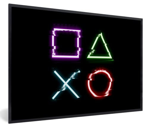 MuchoWow Poster Bilder Wanddeko Deko Wohnzimmer 30x20 cm Spiel - Controller - Led