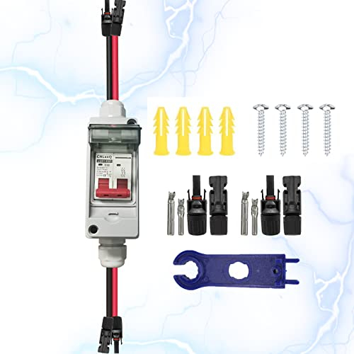 AIFIZO Leitungsschutzschalter PV DC Trennschalter PV Anlage 2P 32A DC500V mit Kabel IP65 wasserdicht DC Schutzschalter Für Solar Anlage Modell DZ47X