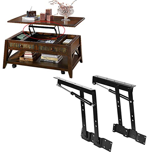 Klapp Scharniere für Couchtisch, 1 Paar Faltbar Möbelscharnier Tischlifter Schreibtisch Mechanismus Fitting Scharnier Rahmen Rack für Höhenverstellbarer Wohnzimmertisch Hubtisch Möbel Zubehör