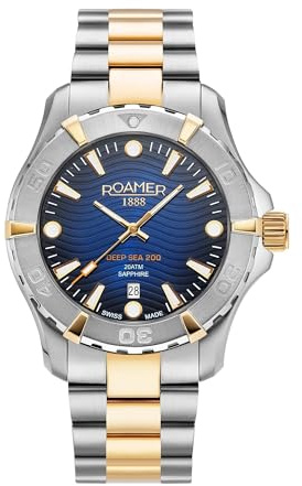 Roamer - Armbanduhr Date Deep Sea 200 - Quartz Uhrwerk - Gehäusebreite: 43 mm - Edelstahl - 20 ATM
