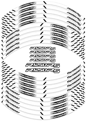 ROANNY Felgenband Motorrad Aufkleber Benutzerdefinierte Rad Reflektierende Dekoration Moto Innenreifen Aufkleber Abziehbilder Für R1250RS R1250 Rs R 1250 Rs(Bianco)