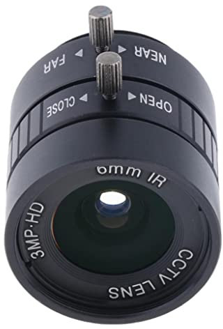 Generic Obiettivo a Focale Fissa 3MP 1/2 '' 6mm F / 1.2 con Messa a Fuoco Fissa Mount per